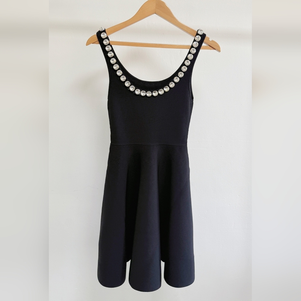 Sandro Mini Dress With Rhinestone Neck - Picture 7 of 14